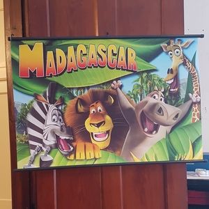 RARE! canvas MADAGASCAR  poster